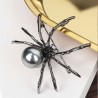 Black spider with pearl - elegant broochBrooches