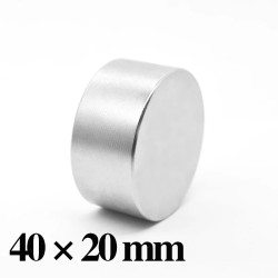 N35 - neodymium magnet - strong round disc - 40 * 20 mmN35