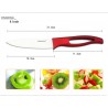 Ceramic kitchen knives set - with holder - red handlesCeramic