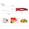 Ceramic kitchen knives set - with holder - red handlesCeramic