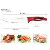 Ceramic kitchen knives set - with holder - red handlesCeramic