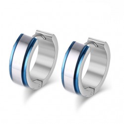 Small hoops earrings - blue platingEarrings