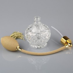 Glass perfume bottle - with a vintage atomiser - pump spray - 80 mlPerfumes