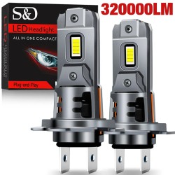 Mini H7 LED headlight bulb 250W CSP - 320000lm - auto diode bulbs - H7 Turbo LED - 12V - 6500KH7