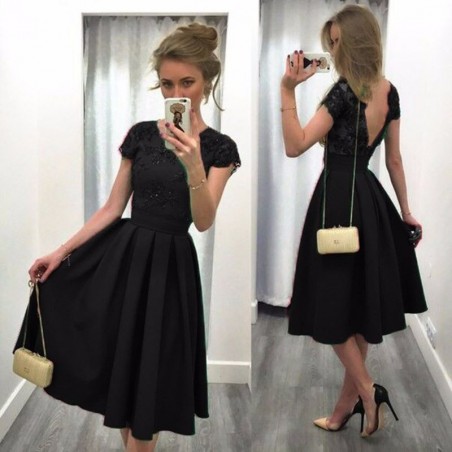 Sexy dress - backless - patchwork floral patternDresses