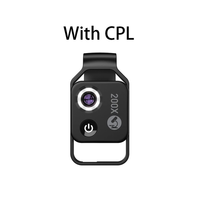 200x Magnification microscope lens with CPL mobile LED light - micro macro lensesLenses