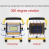 100W Waterproof Flood Light Outdoor Reflector LED External Projector RGB Spotlight Searchlight Rechargeable by 6*18650 Batter...