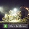 100W Waterproof Flood Light Outdoor Reflector LED External Projector RGB Spotlight Searchlight Rechargeable by 6*18650 Batter...