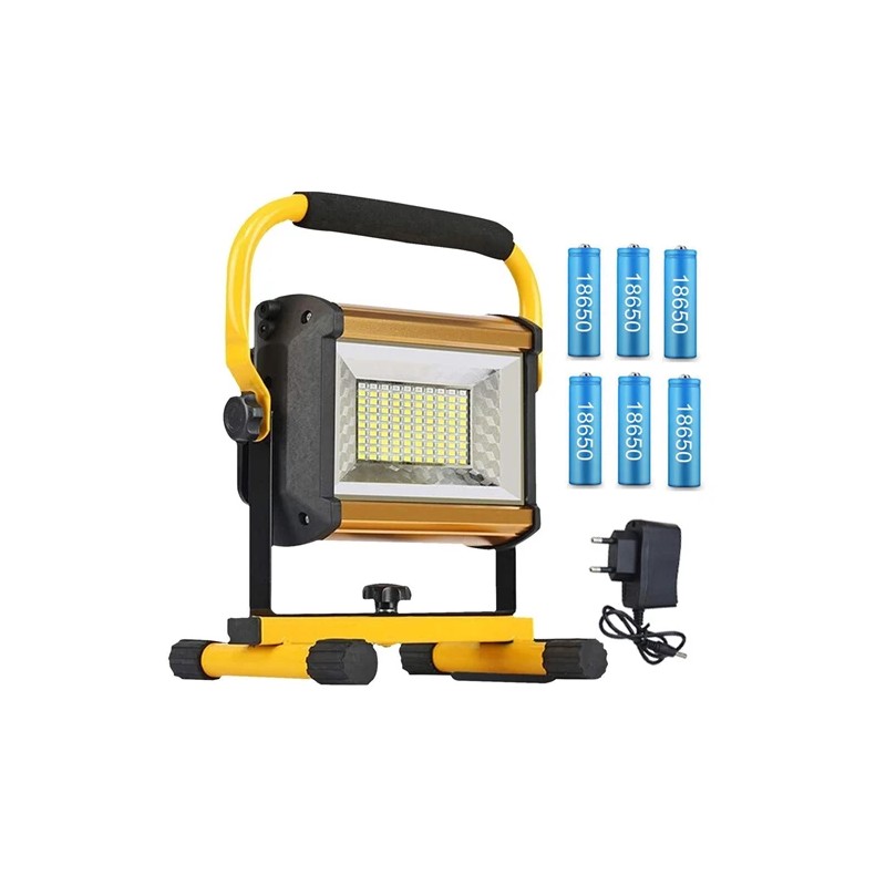 100W Waterproof Flood Light Outdoor Reflector LED External Projector RGB Spotlight Searchlight Rechargeable by 6*18650 Batter... 100W Waterproof Flood Light Outdoor Reflector LED External Projector RGB Spotlight Searchlight Rechargeable by 6*18650 Batter...