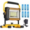 100W Waterproof Flood Light Outdoor Reflector LED External Projector RGB Spotlight Searchlight Rechargeable by 6*18650 Batter...