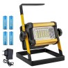 100W Waterproof Flood Light Outdoor Reflector LED External Projector RGB Spotlight Searchlight Rechargeable by 6*18650 Batter...