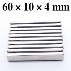 N35 - neodymium magnet - strong block - cuboid - 60 * 10 * 4mmN35
