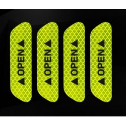 OPEN - anti-collision warning stickers for car doors - reflective 4 piecesStickers