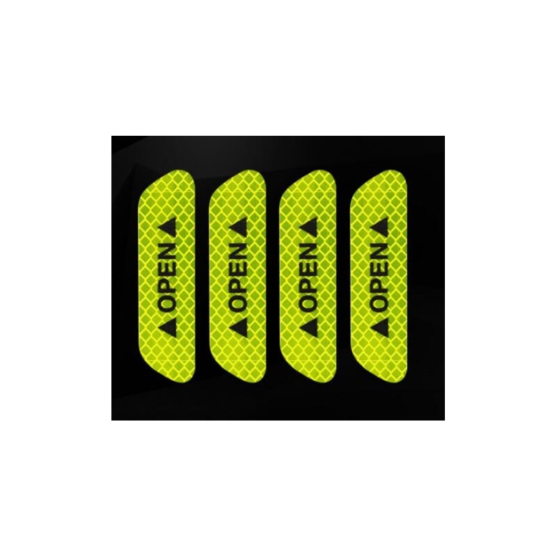 OPEN - anti-collision warning stickers for car doors - reflective 4 piecesStickers