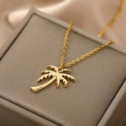 Palm tree necklace - gold - silver 45 cmNecklaces