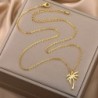 Palm tree necklace - gold - silver 45 cmNecklaces