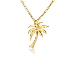 Palm tree necklace - gold - silver 45 cmNecklaces