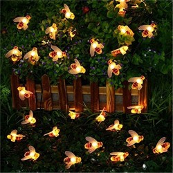 LED lights with bees - garden -solar powered - Christmas lightsChristmas
