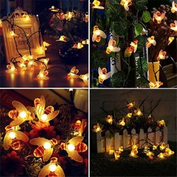 LED lights with bees - garden -solar powered - Christmas lightsChristmas