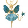 Crystal angel with a star - keyringKeyrings