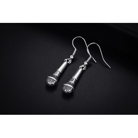 Silver microphone earringsEarrings