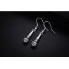 Silver microphone earringsEarrings