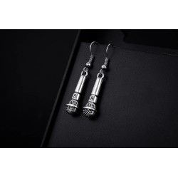 Silver microphone earringsEarrings