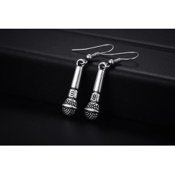 Silver microphone earringsEarrings