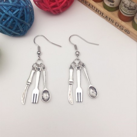 Knife fork & spoon cutlery earringsEarrings