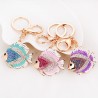 Crystal fish - gold - keyringKeyrings