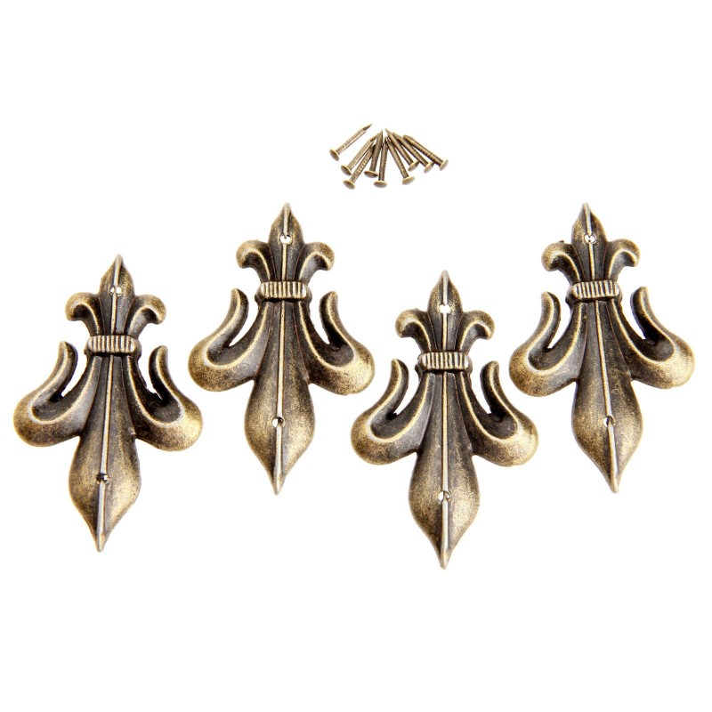 Antique brass - decorative corner protectors for furniture 4 piecesFurniture