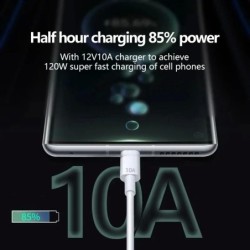 120W 10A - USB to Type C - super fast charging - data cable - for Samsung Xiaomi HuaweiCables