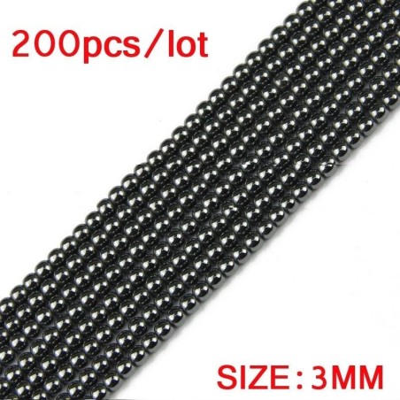 Natural stone - loose beads - bracelet making - 200 pieces - 3mmBracelets