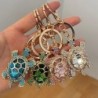 Crystal turtle keychain - pink - white - turquoise - greenKeyrings