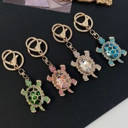 Crystal turtle keychain - pink - white - turquoise - greenKeyrings