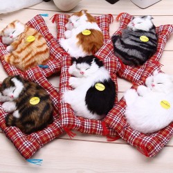 Sleeping cat plush toy with soundCuddly toys