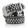 Women's belt with skull & diamonds - punk style - 115cm - 45 inchBelts