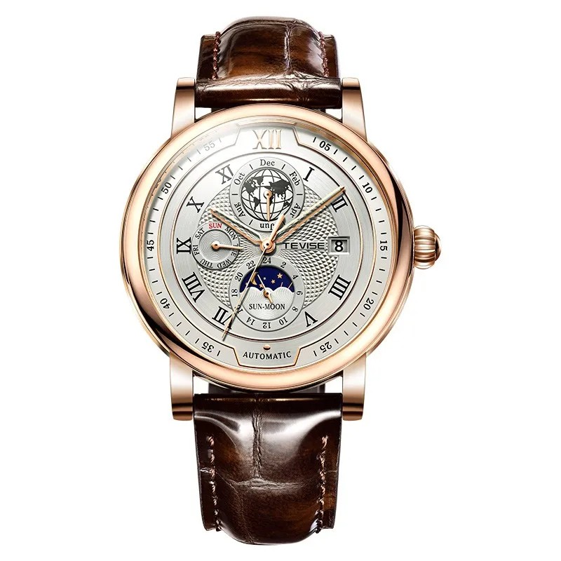 Luxury leather band watch for men - business - casual - waterproof - automatic wrist watchWatches Luxury leather band watch for men - business - casual - waterproof - automatic wrist watchWatches