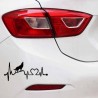 Howling wolf / heartbeat lifeline - vinyl car stickerStickers
