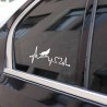 Howling wolf / heartbeat lifeline - vinyl car stickerStickers