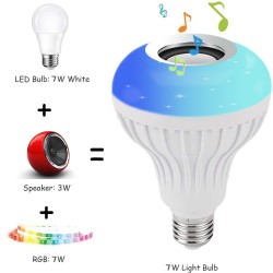 E27 - LED - RGB - Bluetooth speaker - music bulb with remote controllerE27