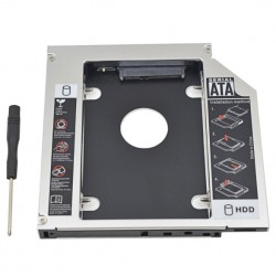 Universal aluminum SATA HDD Caddy 12.7mm box case enclosure optical bayHard drives