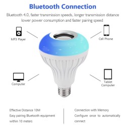 E27 - LED - RGB - Bluetooth speaker - music bulb with remote controllerE27