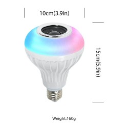 E27 - LED - RGB - Bluetooth speaker - music bulb with remote controllerE27
