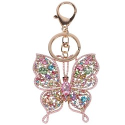 Diamond butterfly keychain – Rhinestone - mini bag pendantKeyrings