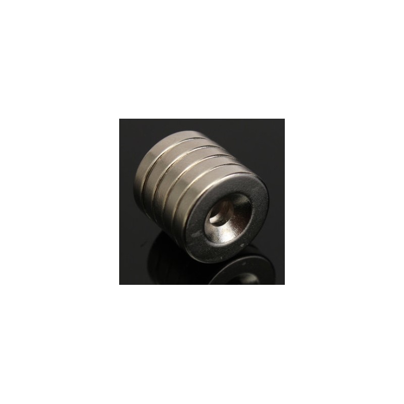 N52 neodymium magnet - strong round ring with 4mm hole - 15 * 3mm - 5 piecesN52