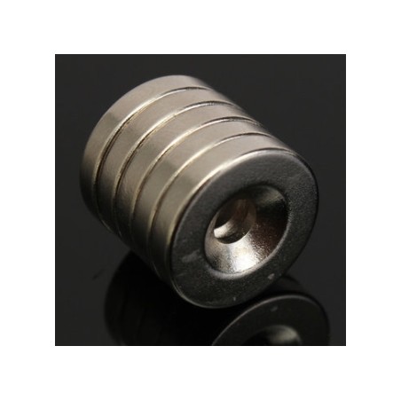 N52 neodymium magnet - strong round ring with 4mm hole - 15 * 3mm - 5 piecesN52