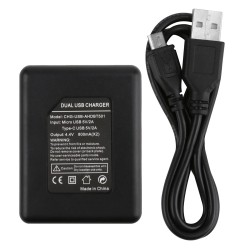 Dual Port Slot Battery Charger For GoPro Hero 5 Camera With USB CableBattery & Chargers