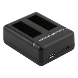 Dual Port Slot Battery Charger For GoPro Hero 5 Camera With USB CableBattery & Chargers