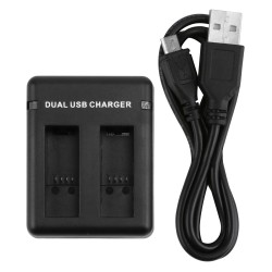 Dual Port Slot Battery Charger For GoPro Hero 5 Camera With USB CableBattery & Chargers